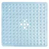 Силиконовый коврик противоскользящий Bathlux на присосках для ванны и душа, квадратный 50х50 см  Голубой