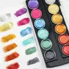 Краски акварельные с перламутром (металлик) для рисования 12 цветов, переливающиеся перламутровые краски