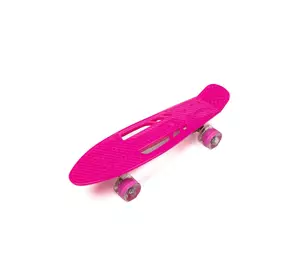 Скейт детский пенни борд, скейтборд для детей со светящимися колесами Profi MS0459-1 Розовый