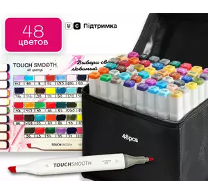 Набор двусторонних спиртовых маркеров Touch для рисования скетчинга на спиртовой основе 48 штук, Видеообзор!