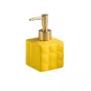 Дозатор для жидкого мыла керамический, диспенсер мыла для ванной комнаты и кухни Желтый
