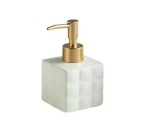 Дозатор для жидкого мыла керамический, диспенсер мыла для ванной комнаты и кухни Белый