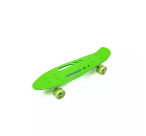 Скейт детский пенни борд, скейтборд для детей со светящимися колесами Profi MS0459-1 Салатовый