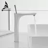 Змішувач для раковини WanFan люкс якості, одноважільний, керамічний картридж Хром-білий