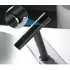 Дизайнерский смеситель для раковины, однорычажный кран горизонтальный монтаж WanFan для ванны Черный-хром