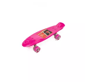 Скейт дитячий пенні борд 56х14 см, скейтборд Profi MS0848-5, колеса ПУ світяться, ABCE-7, алюмінієва підвіска, Рожевий