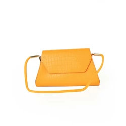 Сумка женская, стильный клатч, маленькая сумочка через плечо, мини сумка из кожзама, Оранжевая