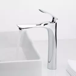 Змішувач дизайнерський для раковини кран у ванну одноважільний WanFan люкс якості хром