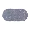 Силиконовый коврик для ванны Bathlux овальной формы, нескользящий, люкс качество 69 х 35 см Серый