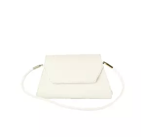 Сумка жіноча, стильний клатч, маленька сумочка через плече, міні сумка зі шкірозамінника, Біла