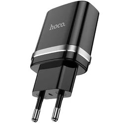 СЗУ HOCO N1 1USB/2.4A + USB - Lightning 12pc, сетевое зарядное устройство, Черный