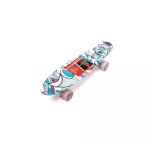 Скейт пенни борд, скейтборд Profi МS0749-13_4 со светящимися колесами алюминиевая подвеска