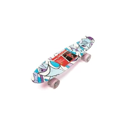 Скейт пенни борд, скейтборд Profi МS0749-13_4 со светящимися колесами алюминиевая подвеска