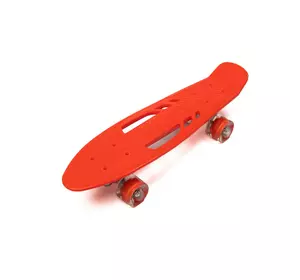Скейт детский пенни борд, скейтборд для детей со светящимися колесами Profi MS0459-1 Красный