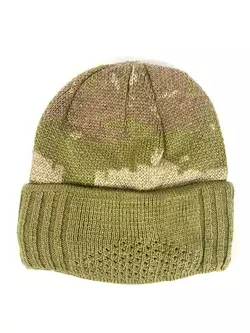 Балаклава-шапка розкладна тепла тактична з прорізом Зелена