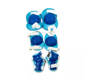 Защита для катания на роликах Набор детской защитной экипировки, Комплект защиты для катания Голубой