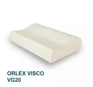 Гелева подушка ортопедична ORLEX VISCO VG21 з підтримкою шиї, подушка термогелева