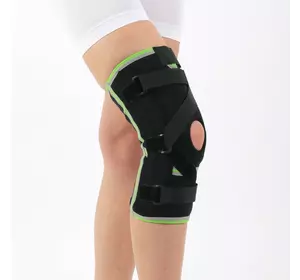 Бандаж на коліно регулюючий, з 4-ма ребрами та хрестоподібним ременем, наколінник Розмір S