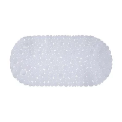 Силиконовый коврик для ванны Bathlux овальной формы, нескользящий, люкс качество 69 х 35 см Белый