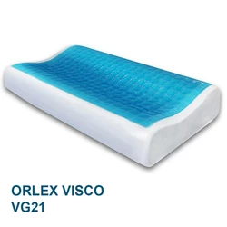 Гелевая подушка ортопедическая ORLEX VISCO VG21 с поддержкой шеи, подушка термо-гелевая