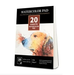 Бумага для акварели Watercolor Pad  А4 21 x 29.7 см, 300 г/м2 20 листов, альбом для рисования и скетчинга