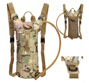 Гидратор военный для армии Camel Bag Water Bag, тактическая сумка-резервуар для воды 2,5 л Бежевый мультикам