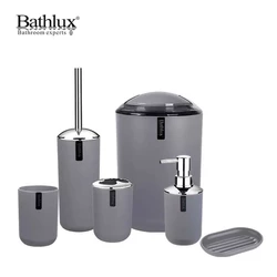 Набір аксесуарів для ванної Bathlux люкс якості , 6 предметів Сірий