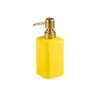 Стильний диспенсер для мила з кераміки на 320 мл, пляшка з дозптором для рідкого мила чи шампуню, Жовтий