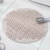 Силиконовый круглый коврик противоскользящий Bathlux на присосках для ванны и душа 55х55 см, Бежевый