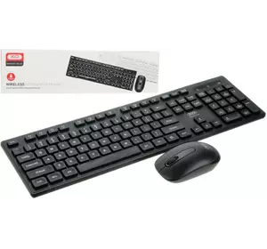 Бездротова клавіатура з мишкою XO KB-02 бездротовий комплект клавіатура та мишка, Чорний