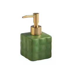 Дозатор для жидкого мыла керамический, диспенсер мыла для ванной комнаты и кухни Зеленый