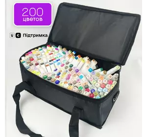 Набор двусторонних маркеров Touch Smooth для скетчинга на спиртовой основе 200 штук Разноцветные