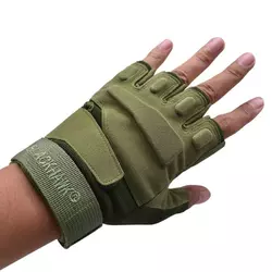 Рукавички тактичні військові з відкритими пальцями, безпальні рукавички