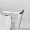 Смеситель для раковины однорычажный, современный кран в ванную комнату WanFan Белый-хром, Латунь