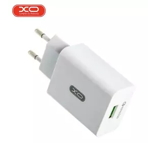 Мережевий зарядний пристрій для телефона XO L36 QC3.0 1USB/3A заряджання для портативних пристроїв Білий