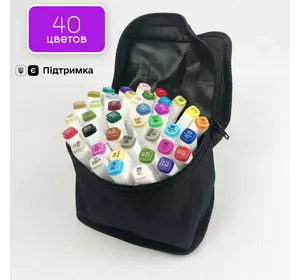 Набор двусторонних маркеров Touch Smooth для скетчинга на спиртовой основе 40 штук Разноцветные