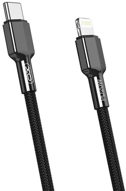 USB Кабель XO NB183A 20W Type-C - Lightning 1М 45pc, кабель для заряджання телефону, Чорний