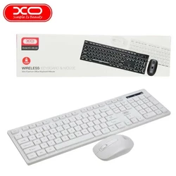 Бездротова клавіатура з мишкою XO KB-02 бездротовий комплект клавіатура та мишка, Білий