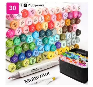Набор двусторонних маркеров Touch Multicolor 30 цветов для рисования и скетчинга на спиртовой основе