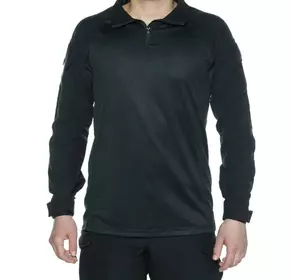 Рубашка мужская тактическая боевая с длинным рукавом, футболка армейская для военных и армии ВСУ, Черный M