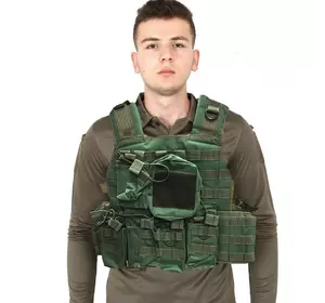 Тактический разгрузочный жилет с карманами, разгрузка военная тактическая для армии зсу Камуфляж хаки