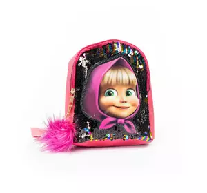 Рюкзак детский с Машей из мультфильма Маша и Медведь рюкзачок для девочки Розовый
