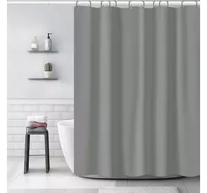 Шторка для ванної кімнати водонепроникна Bathlux 180 x 180 см люкс якість, Сіра