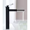 Змішувач для умивальника одноважільний кран WanFan для ванни Чорний-хром