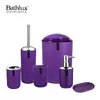 Набір якісних стильних аксесуарів для ванної кімнати Bathlux з 6 предметів, Фіолетовий
