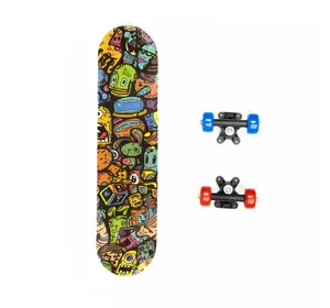 Скейт дитячий Profi MS 0323-4_8 скейтборд для дітей дерев'яний 60х15 см, пластикова підвіска, колеса ПВХ