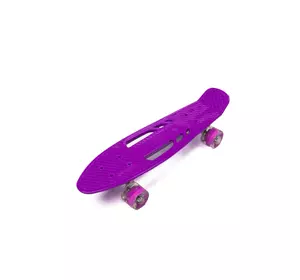Скейт детский пенни борд, скейтборд для детей со светящимися колесами Profi MS0459-1 Фиолетовый
