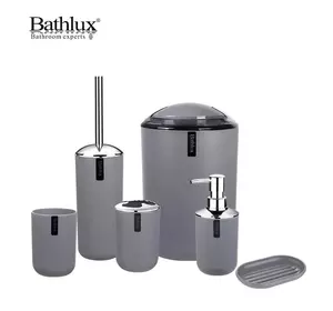 Набор аксессуаров для ванной Bathlux люкс качества , 6 предметов Серый