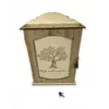Навесной органайзер-ящик для ключей из натурального дерева на 9 крючков 22x31,5x9 см, ключница настенная