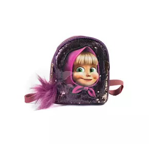 Рюкзак детский с Машей из мультфильма Маша и Медведь рюкзачок для девочки Фиолетовый